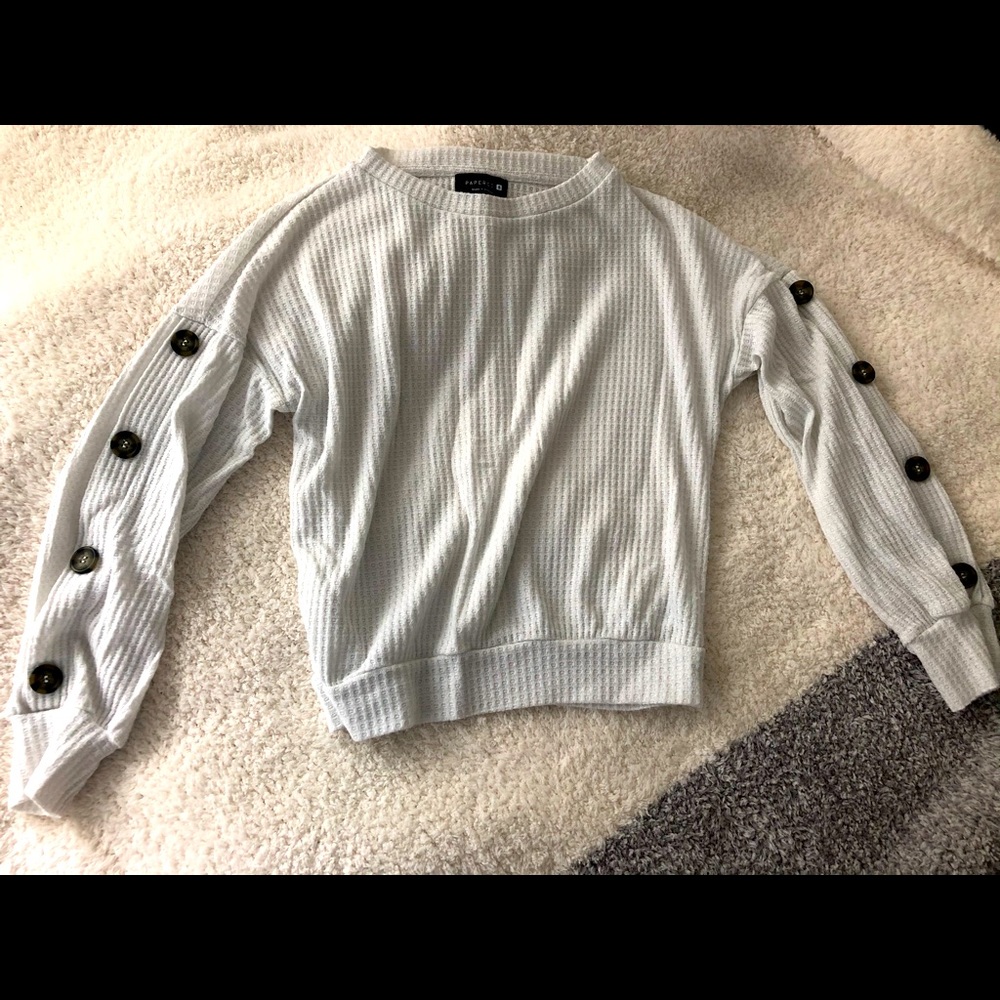 White casual sweater